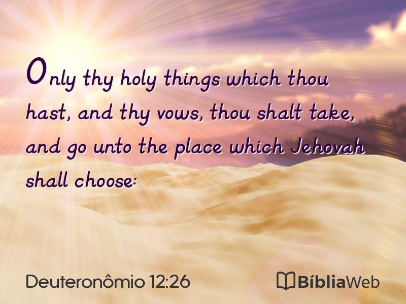 Deuteronômio 12:26 em imagem para compartilhar