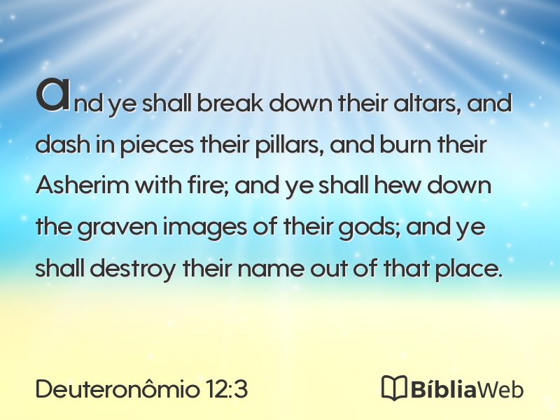 Deuteronômio 12:3 em imagem para compartilhar