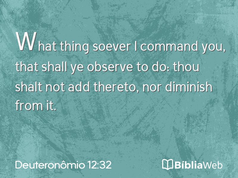 Deuteronômio 12:32 em imagem para compartilhar