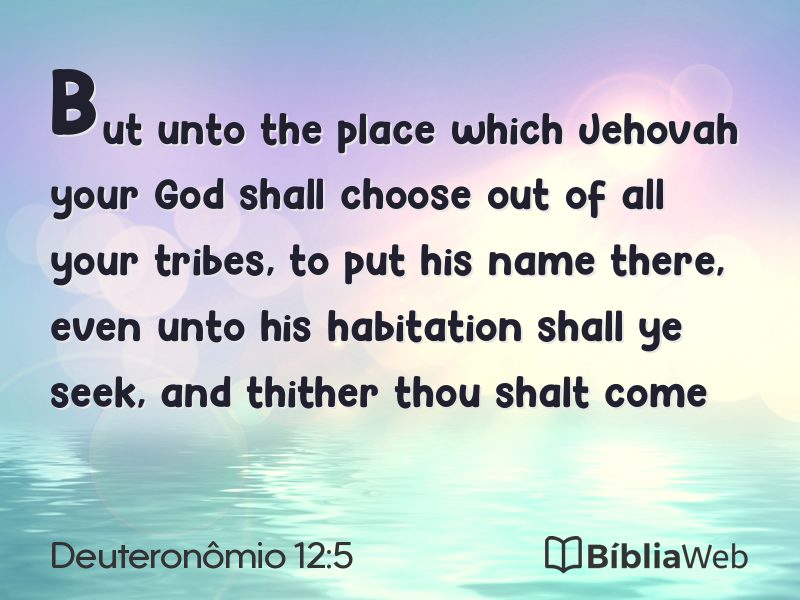 Deuteronômio 12:5 em imagem para compartilhar