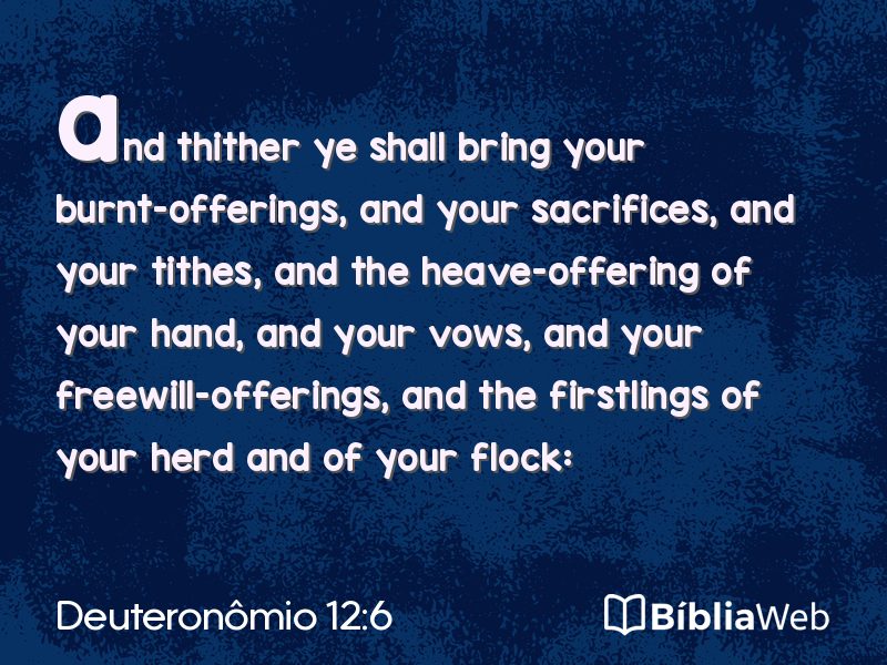 Deuteronômio 12:6 em imagem para compartilhar