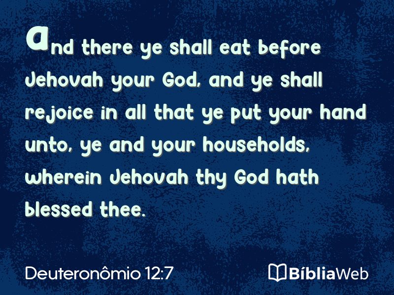 Deuteronômio 12:7 em imagem para compartilhar