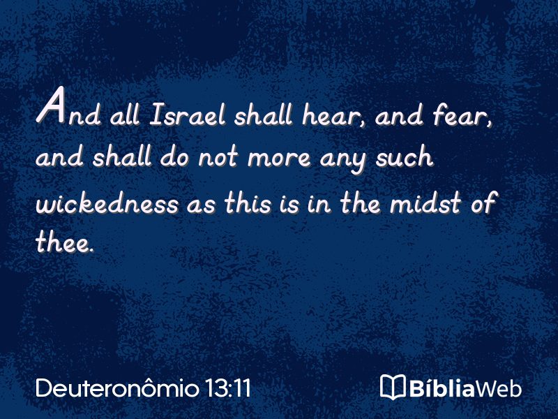 Deuteronômio 13:11 em imagem para compartilhar