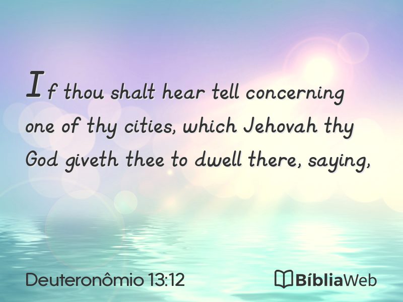 Deuteronômio 13:12 em imagem para compartilhar
