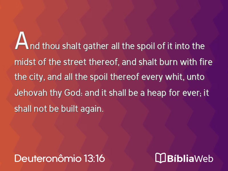 Deuteronômio 13:16 em imagem para compartilhar