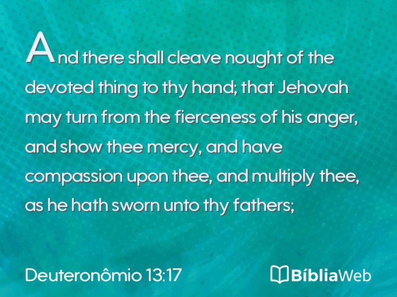 Deuteronômio 13:17 em imagem para compartilhar