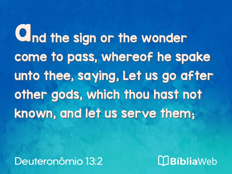 Deuteronômio 13:2 em imagem para compartilhar