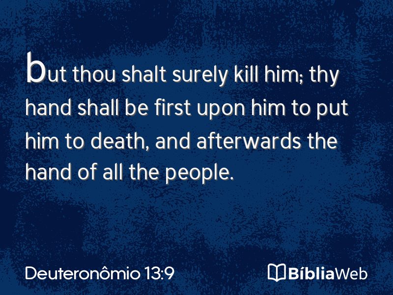 Deuteronômio 13:9 em imagem para compartilhar