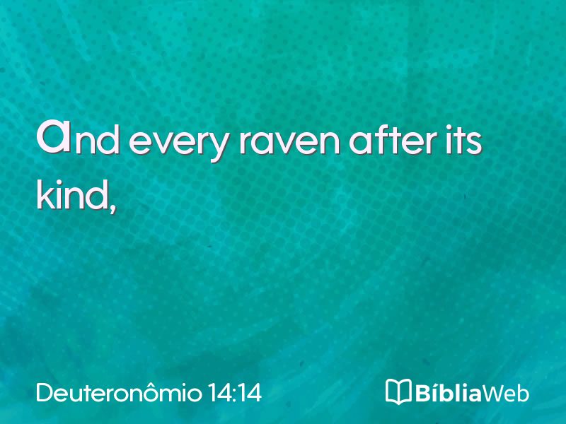 Deuteronômio 14:14 em imagem para compartilhar