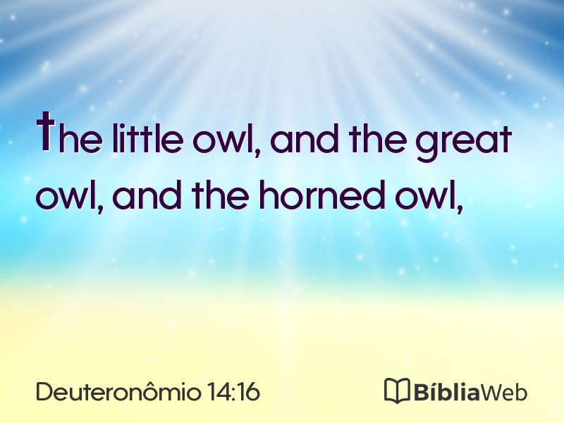 Deuteronômio 14:16 em imagem para compartilhar
