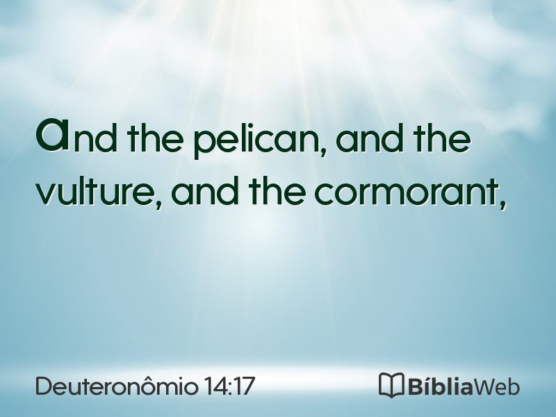 Deuteronômio 14:17 em imagem para compartilhar