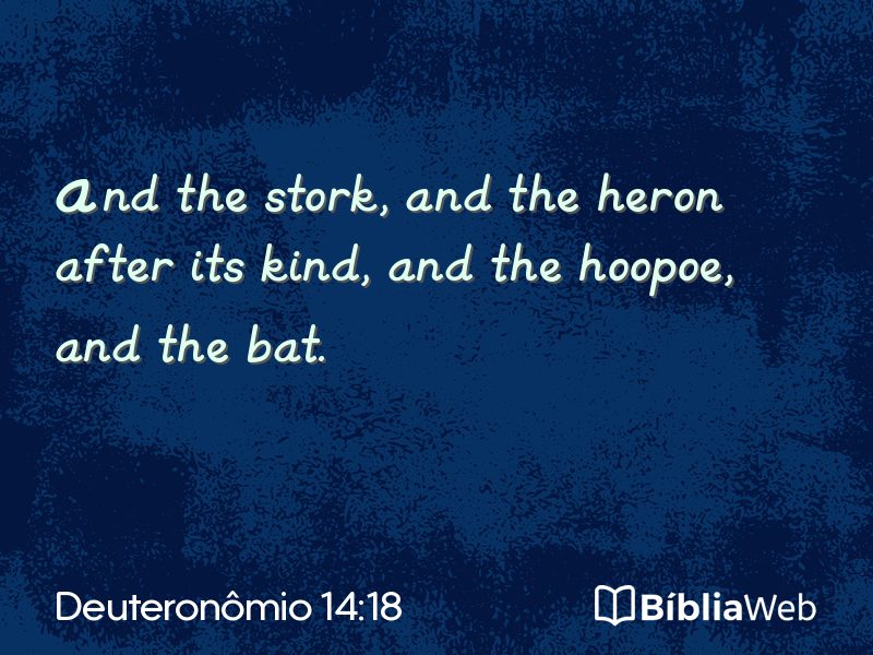 Deuteronômio 14:18 em imagem para compartilhar