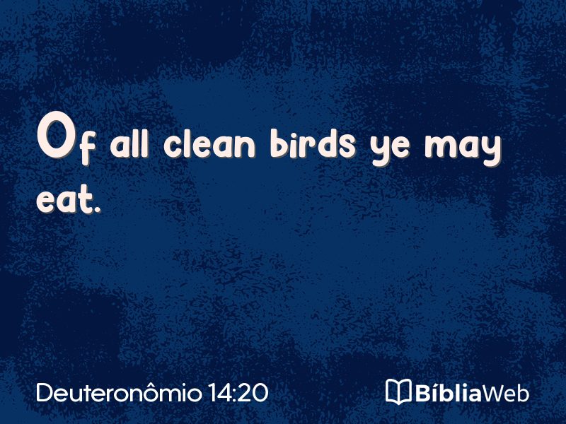 Deuteronômio 14:20 em imagem para compartilhar