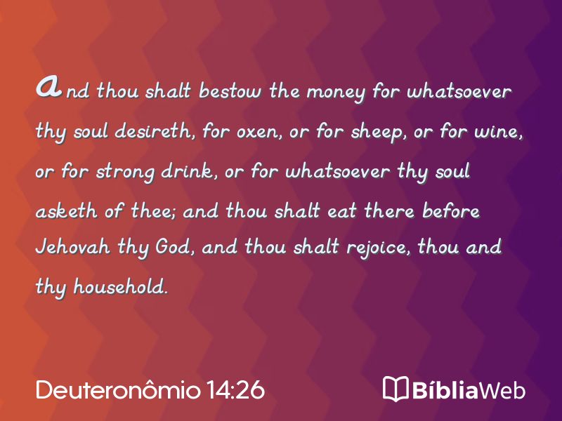 Deuteronômio 14:26 em imagem para compartilhar