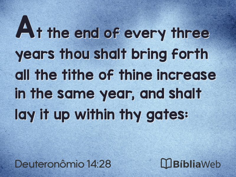 Deuteronômio 14:28 em imagem para compartilhar