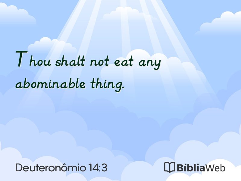 Deuteronômio 14:3 em imagem para compartilhar