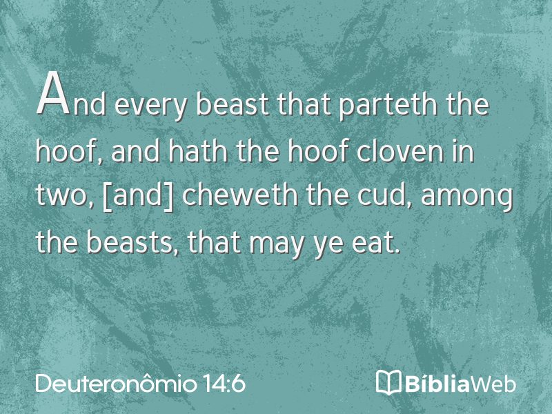 Deuteronômio 14:6 em imagem para compartilhar