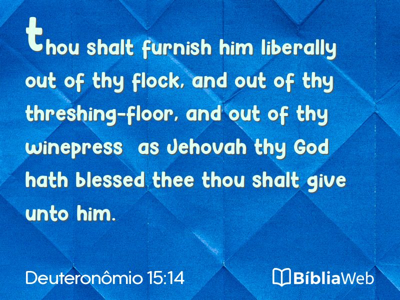 Deuteronômio 15:14 em imagem para compartilhar