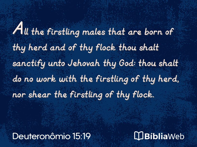 Deuteronômio 15:19 em imagem para compartilhar