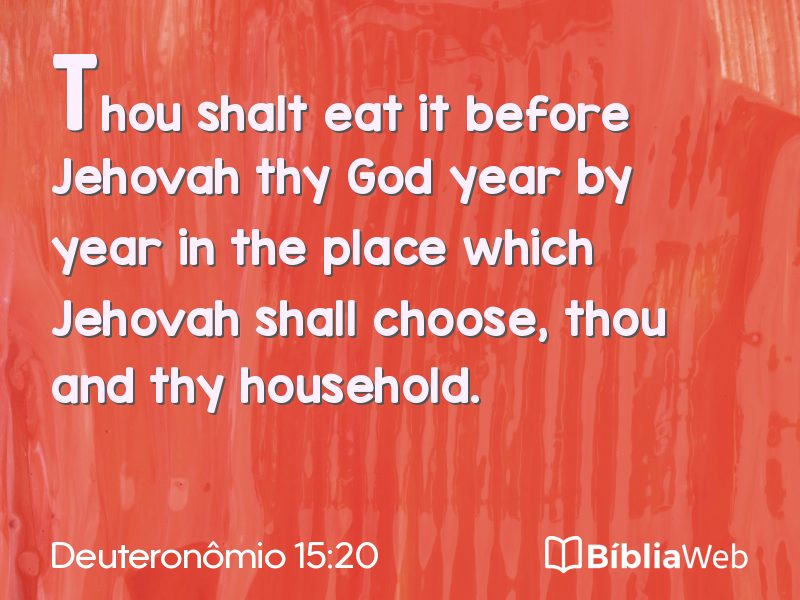 Deuteronômio 15:20 em imagem para compartilhar