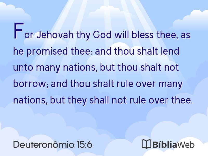 Deuteronômio 15:6 em imagem para compartilhar