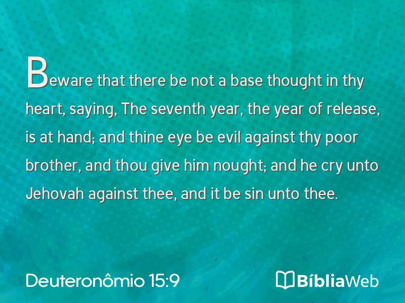 Deuteronômio 15:9 em imagem para compartilhar