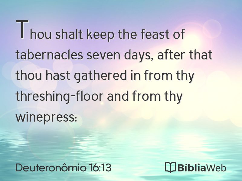 Deuteronômio 16:13 em imagem para compartilhar