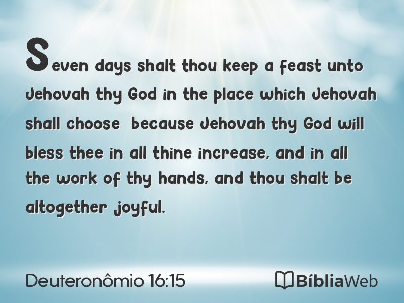 Deuteronômio 16:15 em imagem para compartilhar