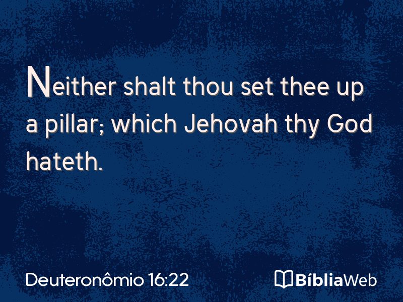 Deuteronômio 16:22 em imagem para compartilhar