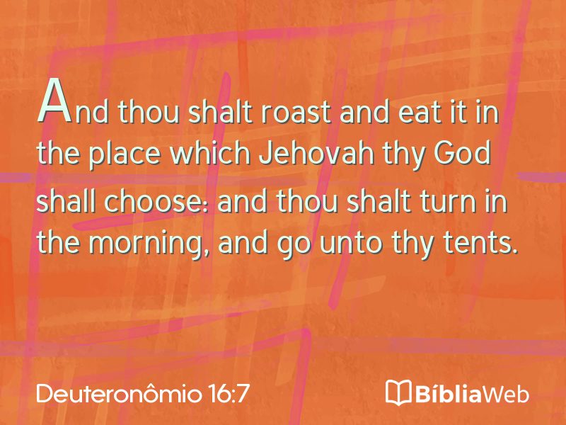 Deuteronômio 16:7 em imagem para compartilhar