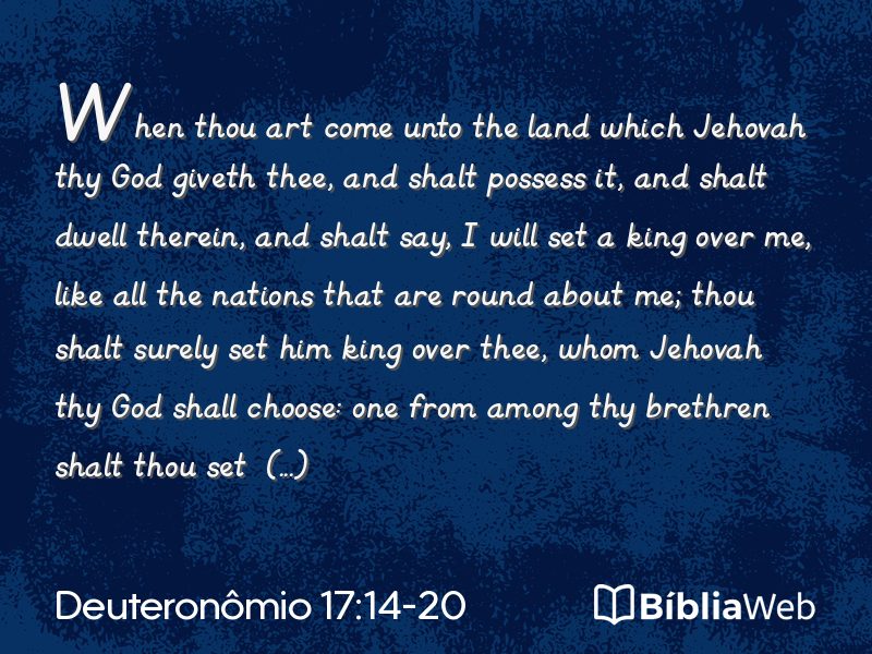 Deuteronômio 17:14-20 em imagem para compartilhar