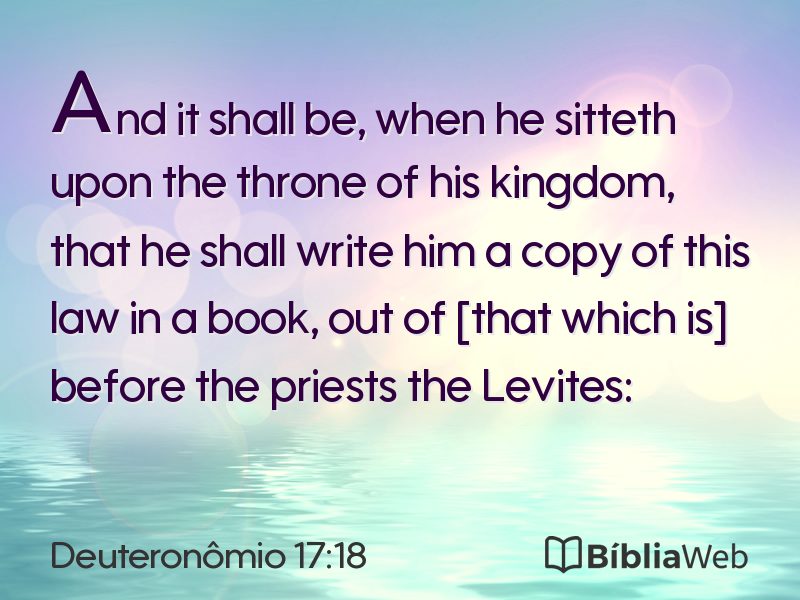Deuteronômio 17:18 em imagem para compartilhar