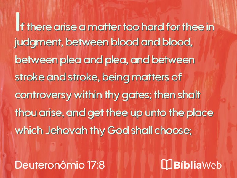 Deuteronômio 17:8 em imagem para compartilhar
