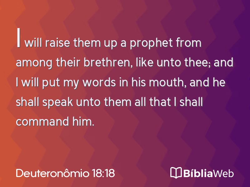 Deuteronômio 18:18 em imagem para compartilhar