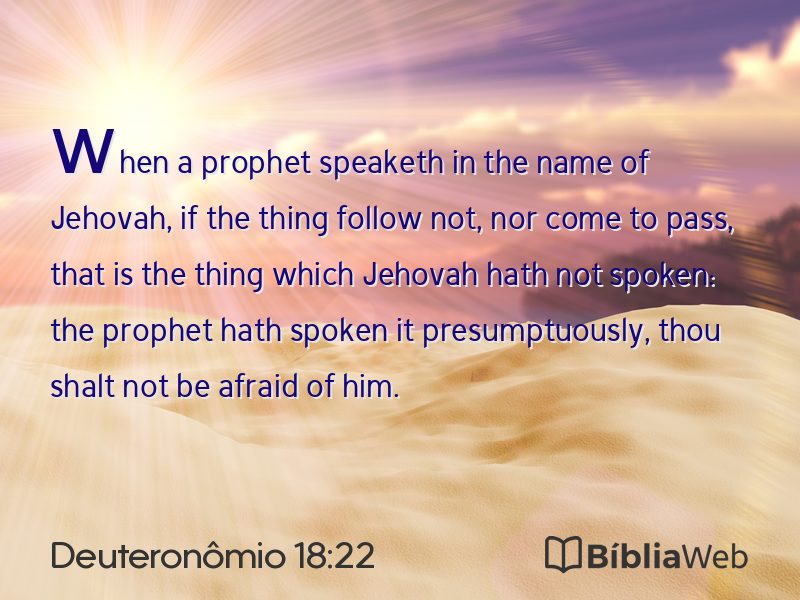Deuteronômio 18:22 em imagem para compartilhar
