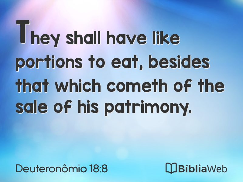 Deuteronômio 18:8 em imagem para compartilhar