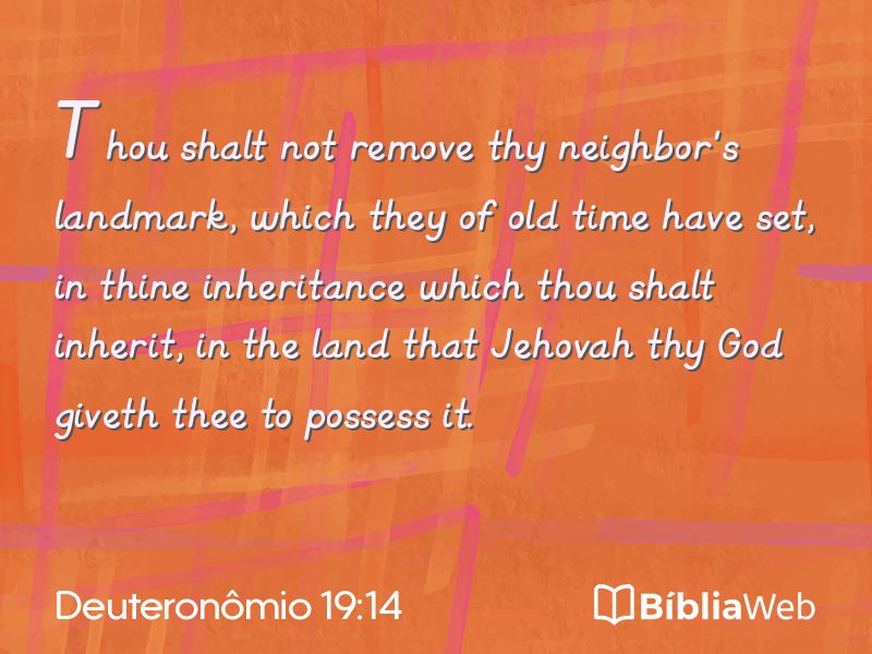 Deuteronômio 19:14 em imagem para compartilhar