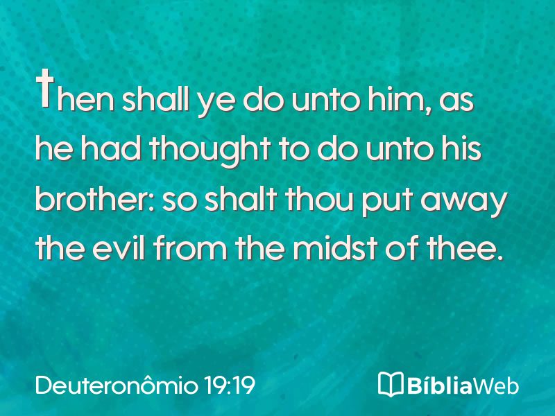 Deuteronômio 19:19 em imagem para compartilhar