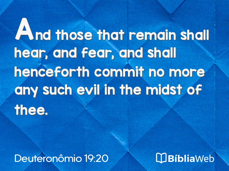 Deuteronômio 19:20 em imagem para compartilhar