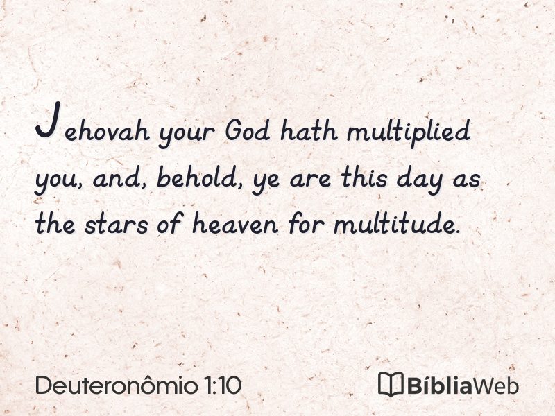 Deuteronômio 1:10 em imagem para compartilhar