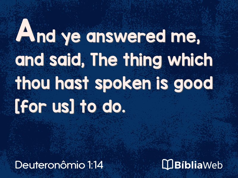 Deuteronômio 1:14 em imagem para compartilhar