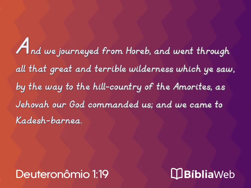 Deuteronômio 1:19 em imagem para compartilhar