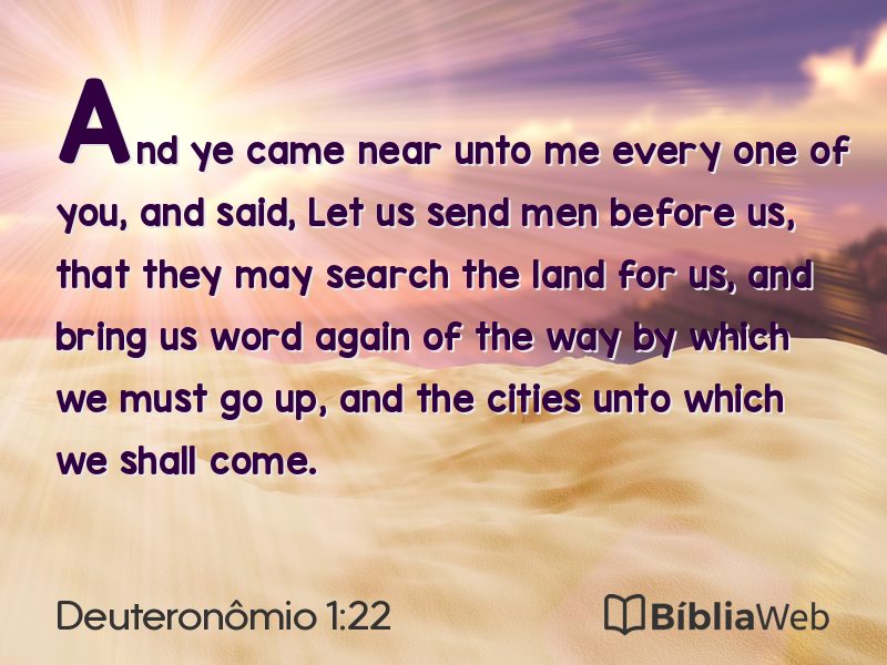 Deuteronômio 1:22 em imagem para compartilhar