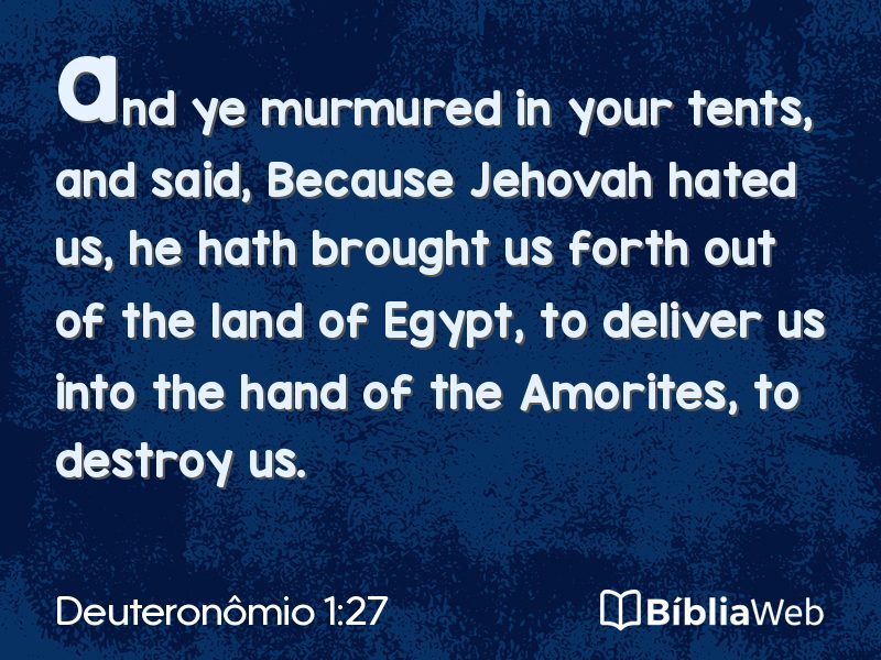 Deuteronômio 1:27 em imagem para compartilhar