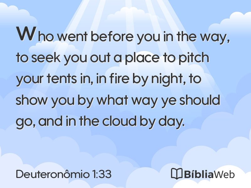 Deuteronômio 1:33 em imagem para compartilhar