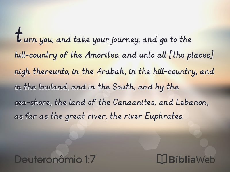 Deuteronômio 1:7 em imagem para compartilhar