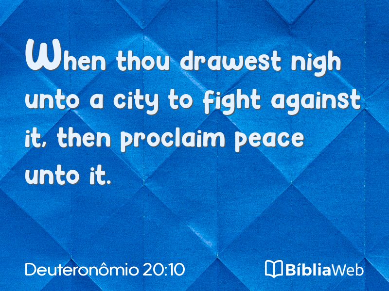 Deuteronômio 20:10 em imagem para compartilhar