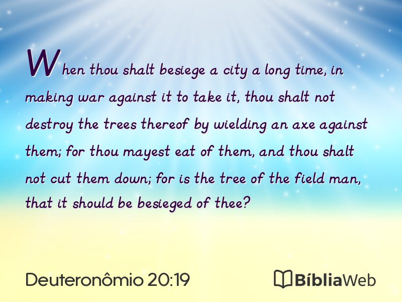 Deuteronômio 20:19 em imagem para compartilhar