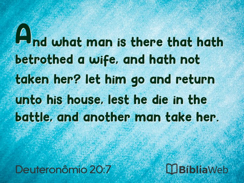 Deuteronômio 20:7 em imagem para compartilhar