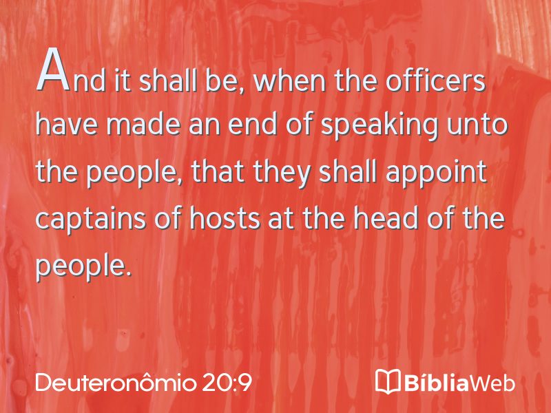 Deuteronômio 20:9 em imagem para compartilhar